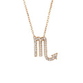 Zodiac Star Sign Pendant Necklace Rose Gold Scorpio