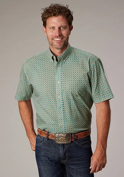 Roper 2021 Sedona Foulard (Turquoise) - Men's Short Sleeve Shirt
