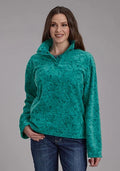 Roper 2322 Tropical Print (Green) - Women's Fleece Pullover