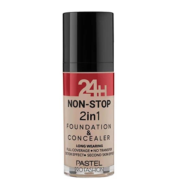 Pastel Profashion Long-Lasting Liquid Foundation and Concealer - Cruelty-Free, Vegan, Dermatologically Tested - 1.01 fl oz