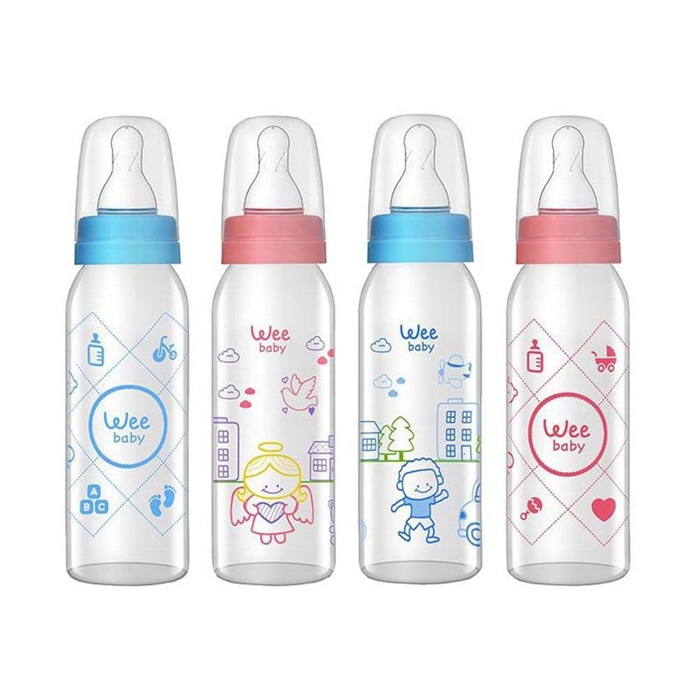Wee Glass Baby Bottle 250ml - Chemical-Free, Heat-Resistant, Non-Toxic Feeding for Infants
