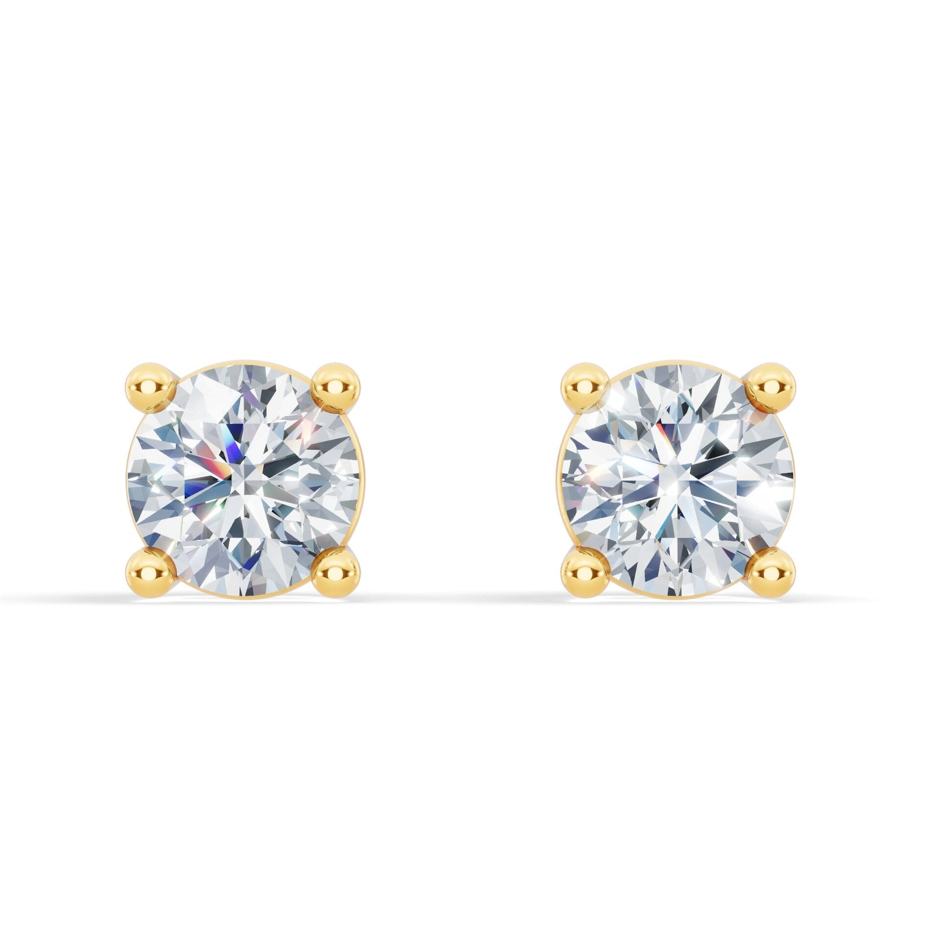 Classic Lab Diamond Stud Earrings (1/4 ct. tw.) – VS+ Clarity - 14k White or Yellow Gold Over Sterling Silver