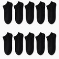 10-Pairs: Men's Solid Sport Low Cut Socks, Breathable Sweat-absorbing Comfy Soft Casual Simple Style Socks