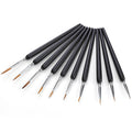 10-Piece: Miniature Detail Paint Brush Set