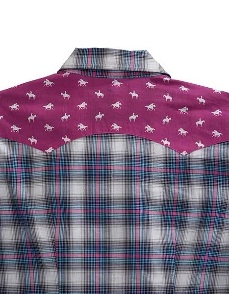 Tin Haul 00167 Star Ombre Plaid (Blue) - Women's Western Shirt