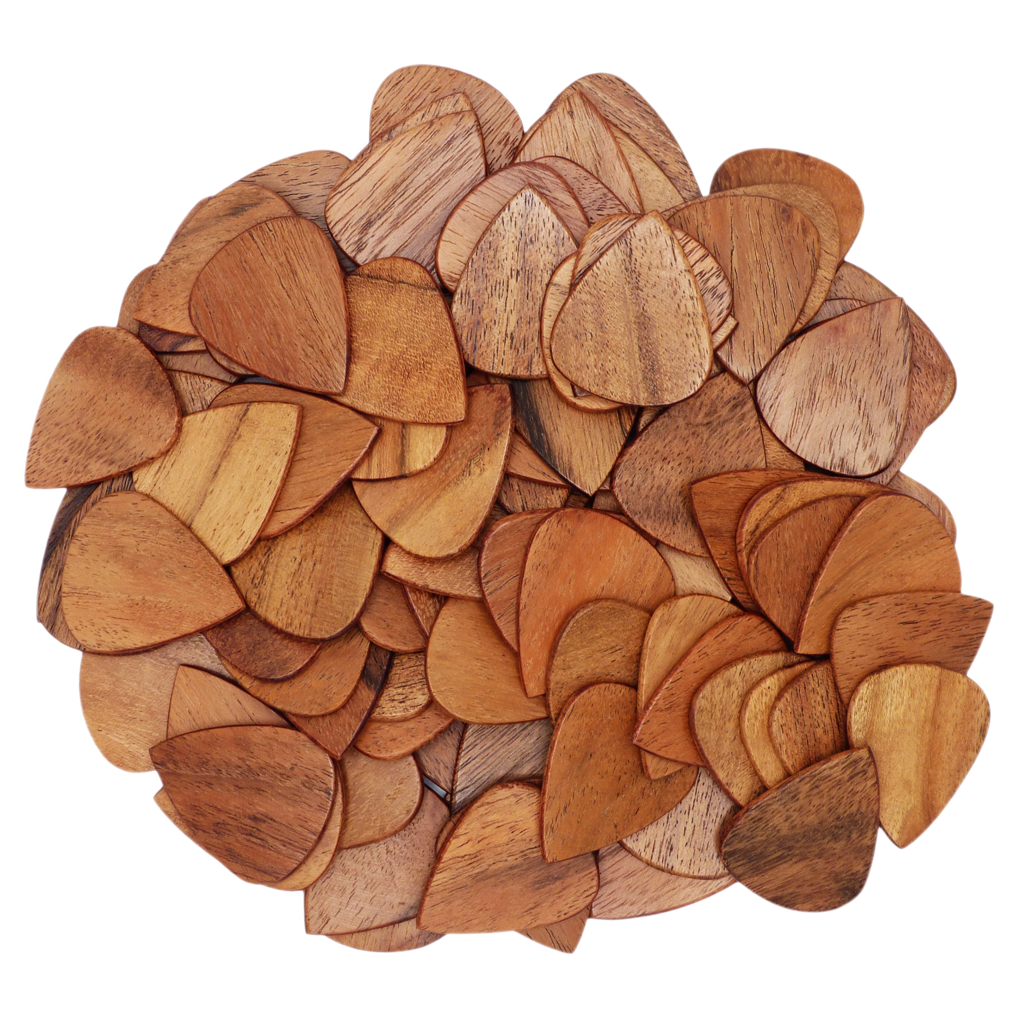 Acacia Wood Guitar Or Bass Pick - 1.5 mm Heavy Gauge - 351 Shape - Natural Finish Handmade Specialty Exotic Plectrum