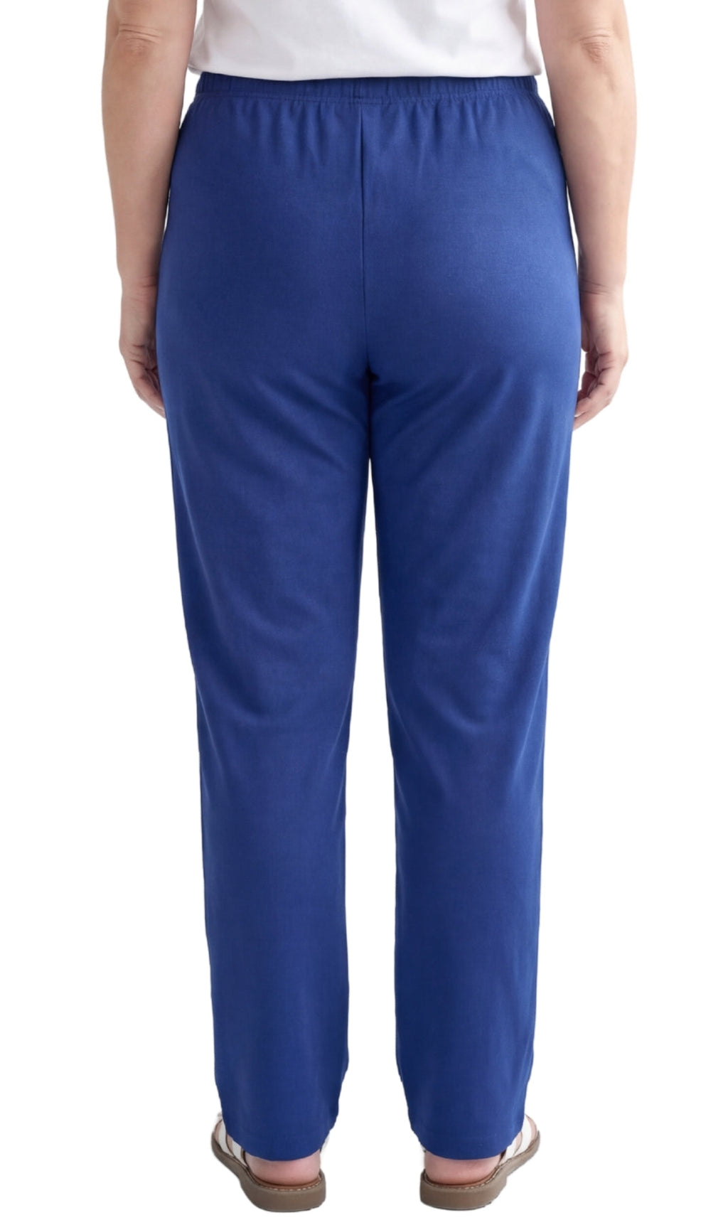 Women's Classic Pull-On Poly Knit Pants — Elastic Waist Dress Slacks