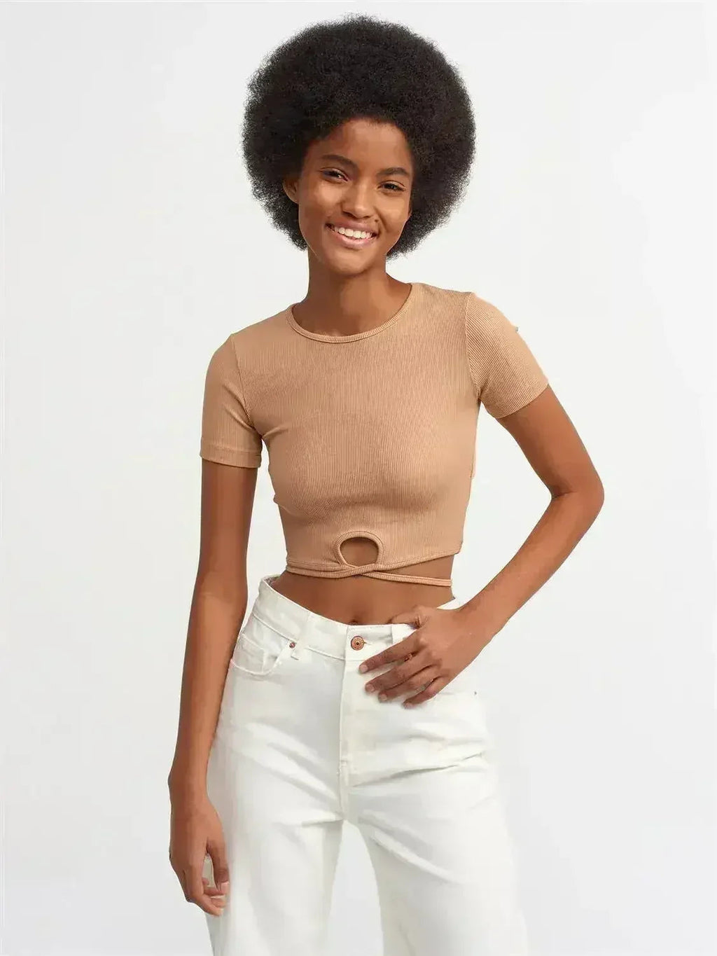 Lace Up Crop Top