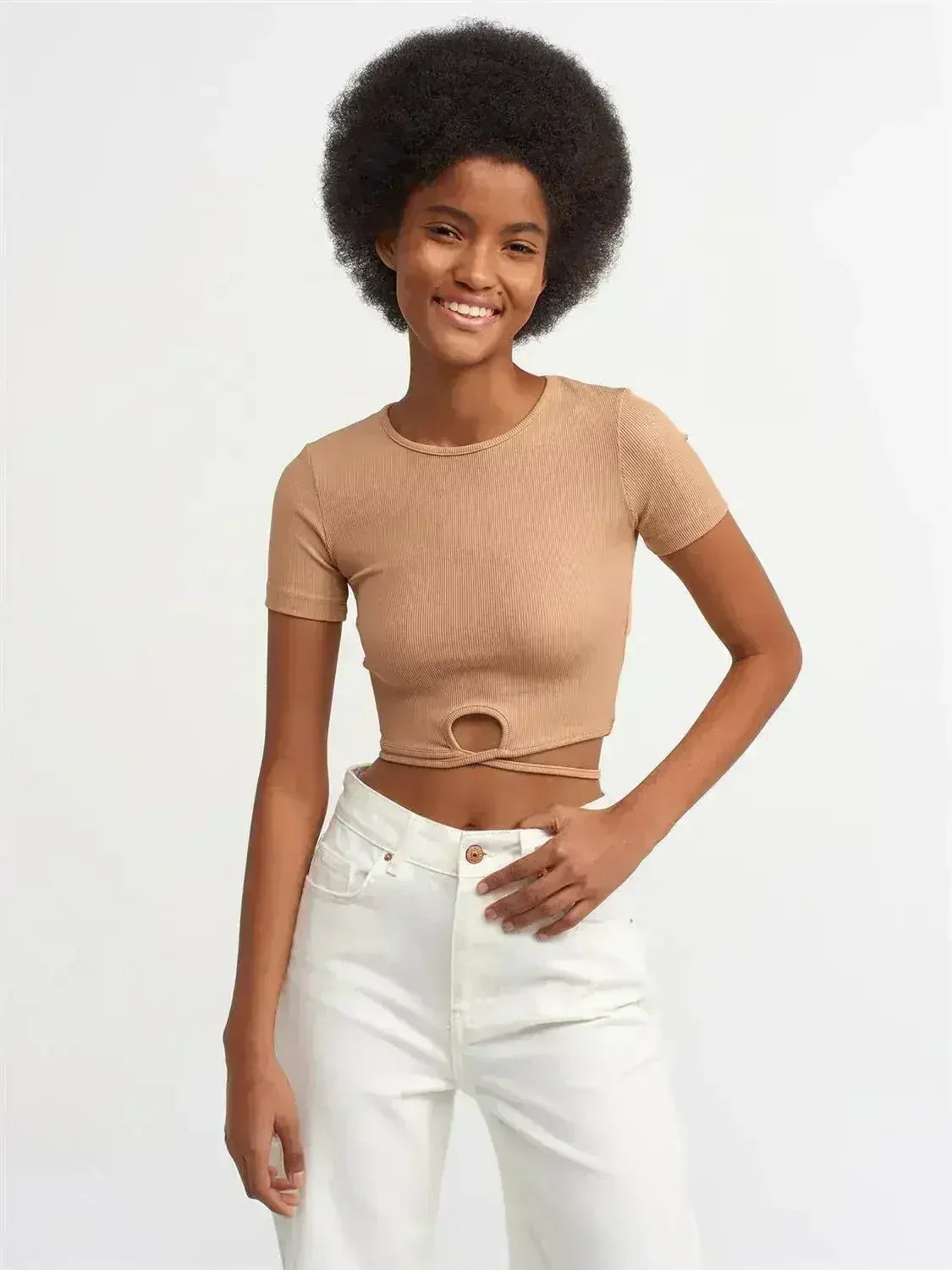 Lace Up Crop Top