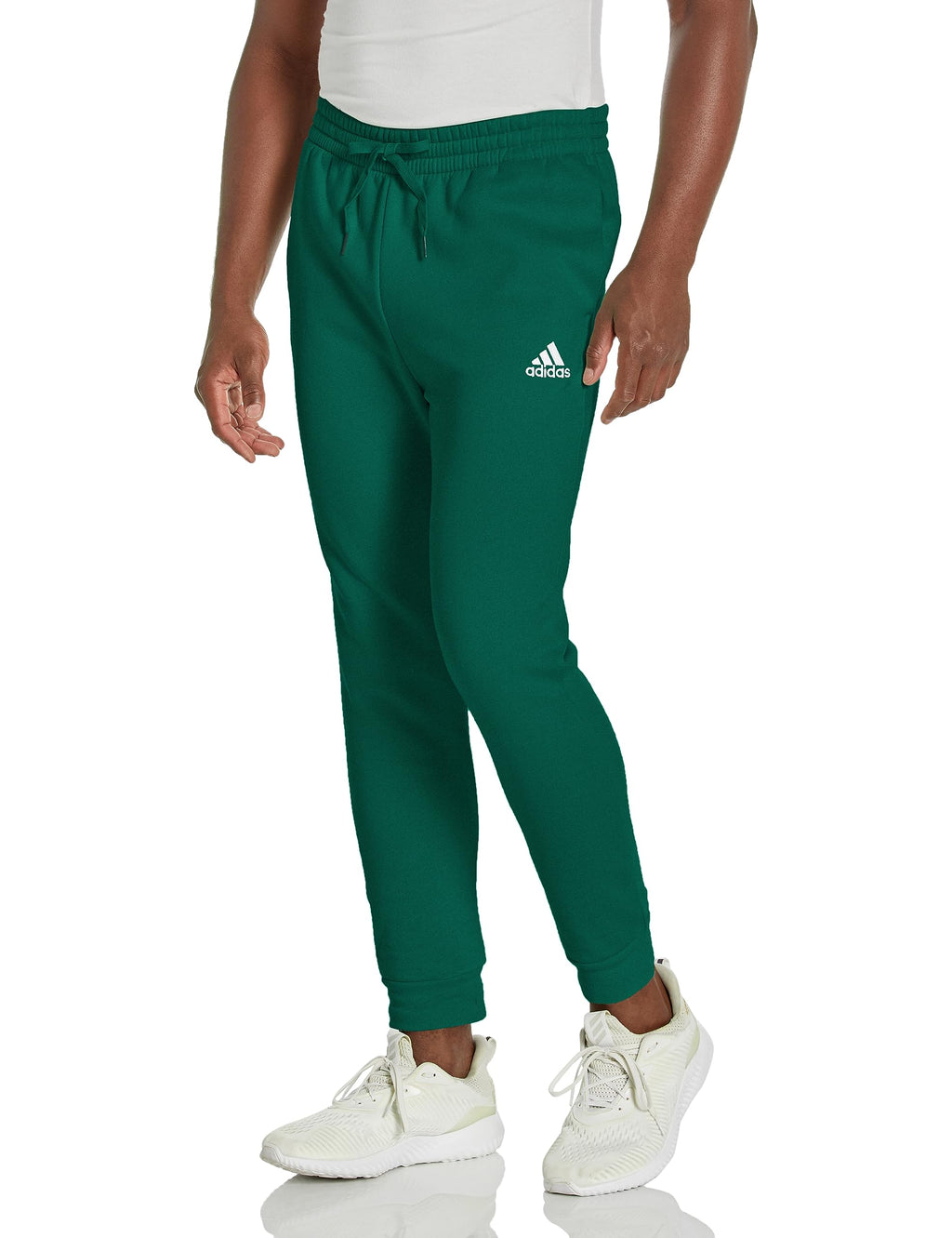 adidas Mens Tall Size Essentials Fleece Regular Tapered Pants Collegiate Green