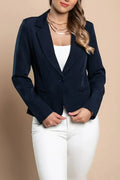 Dark Blue Softina Blazer - Italian Tailored Fit | Femstylo