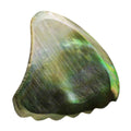 Black Abalone Shell Guitar Or Bass Pick - 2.0 mm - 390 Wedge Shark Fin Shape - Handmade Specialty Exotic Luxury Plectrum