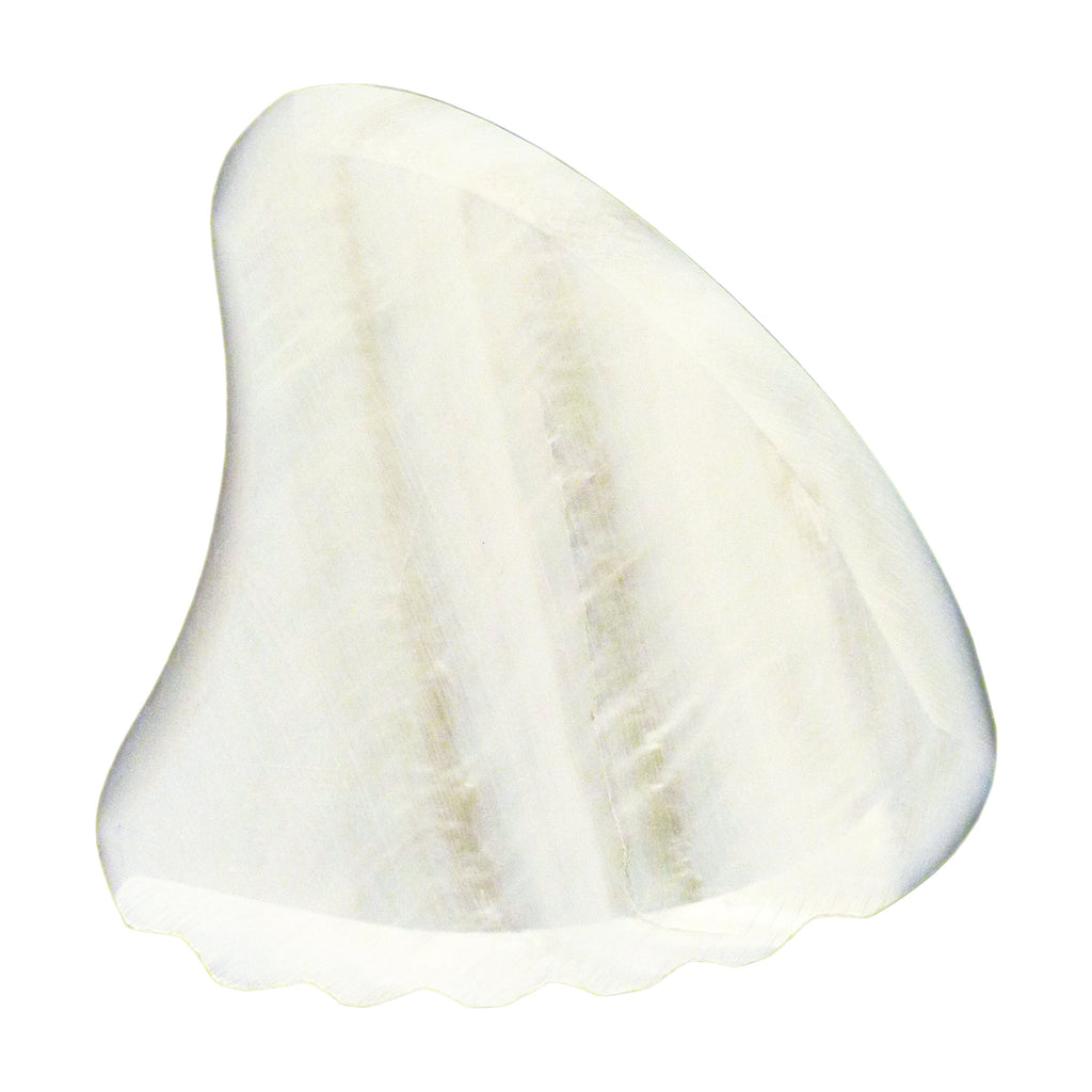White Abalone Shell Guitar Or Bass Pick - 2.0 mm - 390 Wedge Shark Fin Shape - Handmade Specialty Exotic Luxury Plectrum