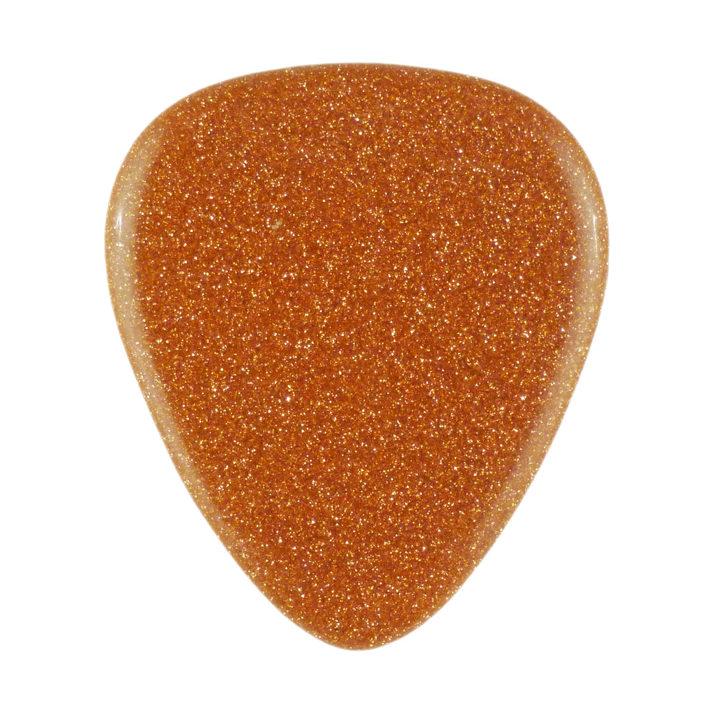 Brown Sandstone Stone Guitar Or Bass Pick - 3.0 mm Ultra Heavy Gauge - 351 Shape - Specialty Handmade Gemstone Exotic Plectrum