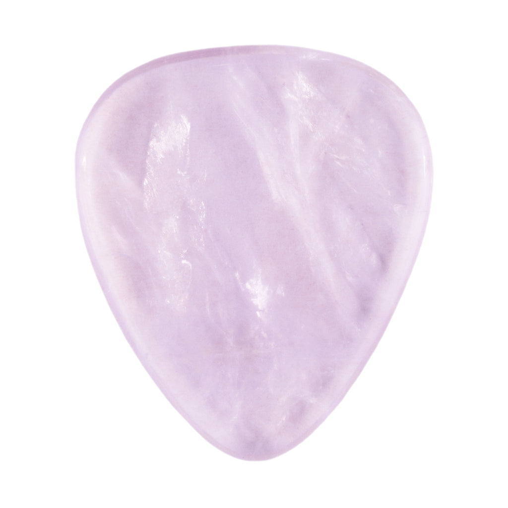 Light Amethyst Stone Guitar Or Bass Pick - 3.0 mm Ultra Heavy Gauge - 351 Shape - Specialty Handmade Gemstone Exotic Plectrum