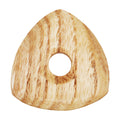Ash Wood Guitar Or Bass Pick - 4.0 mm Ultra Heavy Gauge - 346 Contoured Triangle With Grip Hole - Natural Finish Handmade Specialty Exotic Plectrum