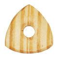 Cedar Wood Guitar Or Bass Pick - 4.0 mm Ultra Heavy Gauge - 346 Contoured Triangle With Grip Hole Shape - Natural Finish Handmade Specialty Exotic Plectrum