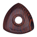 Wenge Wood Guitar Or Bass Pick - 4.0 mm Ultra Heavy Gauge - 346 Contoured Triangle With Grip Hole Shape - Natural Finish Handmade Specialty Exotic Plectrum