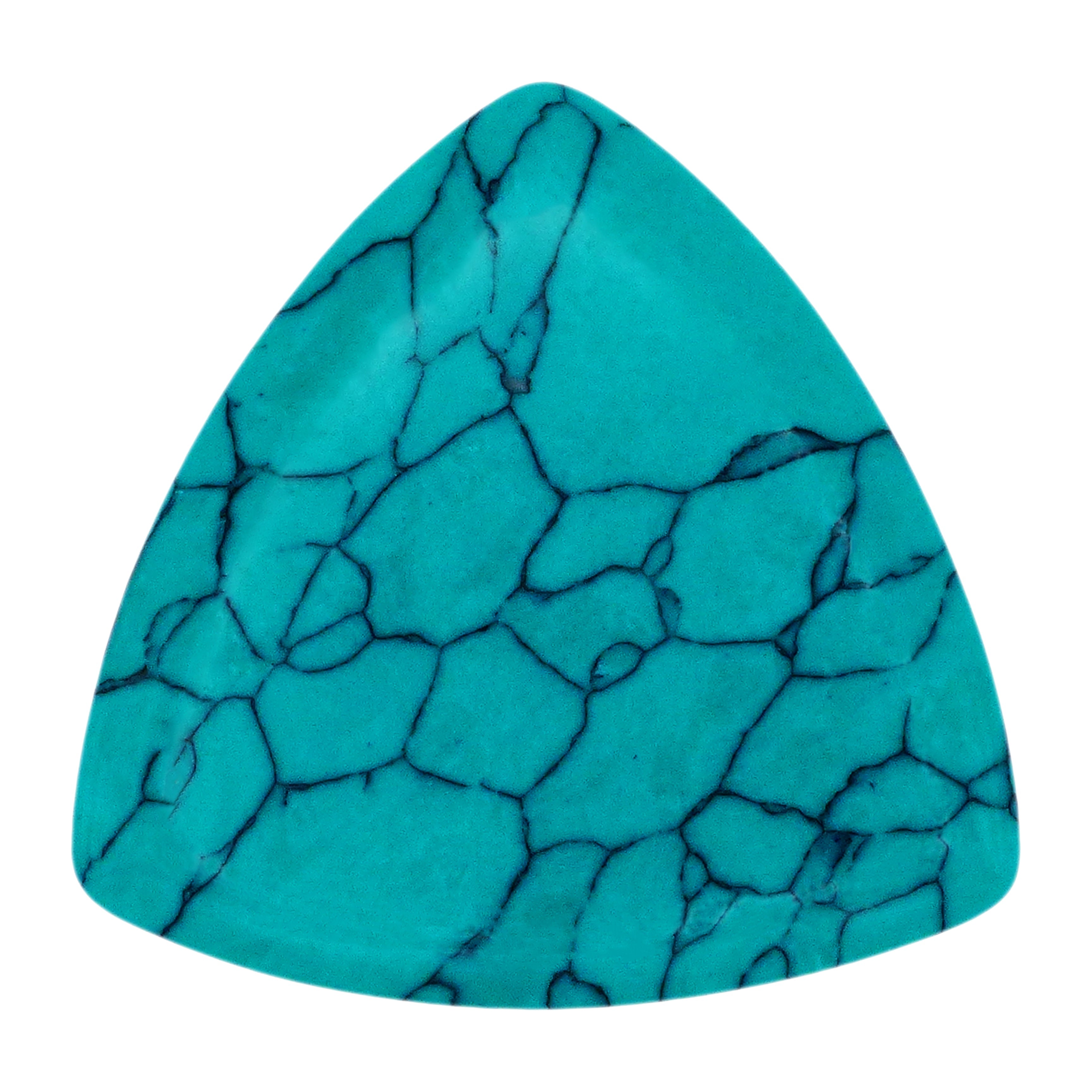 Turquoise Stone Guitar Or Bass Pick - 3.0 mm Ultra Heavy Gauge - 346 Rounded Triangle Shape - Specialty Handmade Gemstone Exotic Plectrum