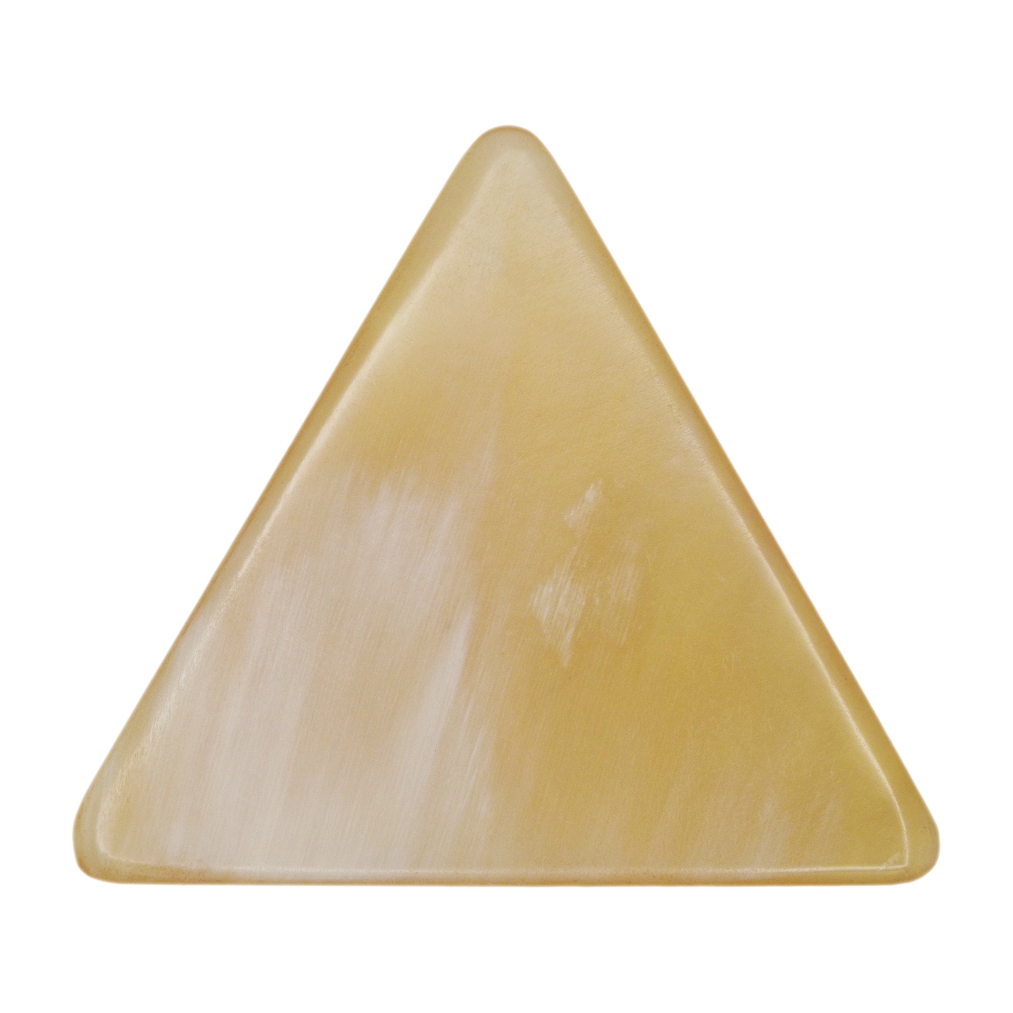 White Buffalo Horn Guitar Or Bass Pick - 1.5 mm Ultra Heavy Gauge - 355 Large Triangle Shape - Polished Finish Handmade Specialty Exotic Plectrum