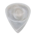 Grey With White Swirls Resin Guitar Or Bass Pick - 3.0 mm Ultra Heavy Gauge - 351 Groove Shape - Polished Finish Hand Poured And Handmade Specialty Exotic Plectrum