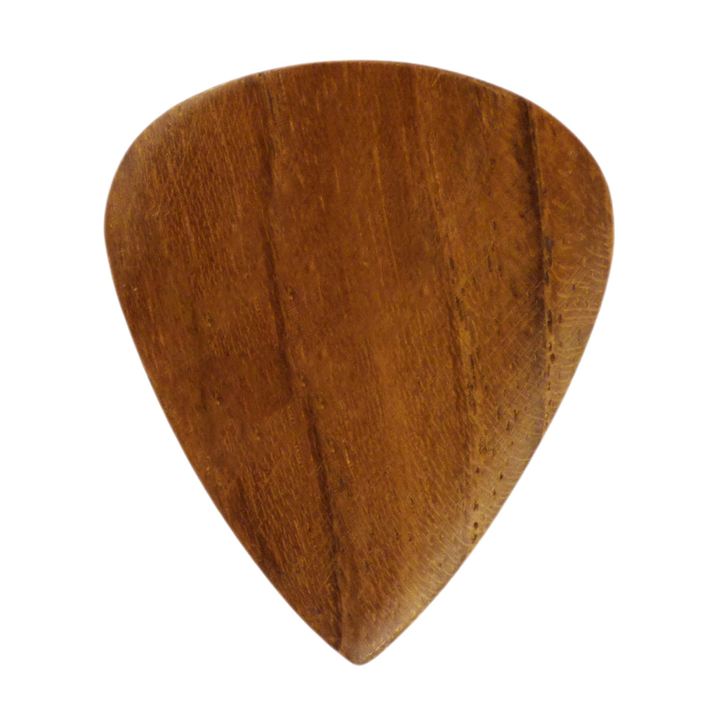 Teak Wood Guitar Or Bass Pick - 3.0 mm Ultra Heavy Gauge - 351 Groove Shape - Natural Finish Handmade Specialty Exotic Plectrum