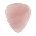 Rose Quartz Stone Guitar Or Bass Pick - 3.0 mm Ultra Heavy Gauge - 351 Shape - Specialty Handmade Gemstone Exotic Plectrum