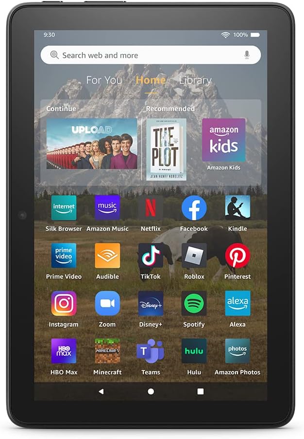 Amazon Fire HD 8 tablet, 8” HD Display, 32 GB, Black (Refurbished)