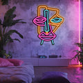 Abstact Face Line Art Metal Neon Wall Art- LN0004