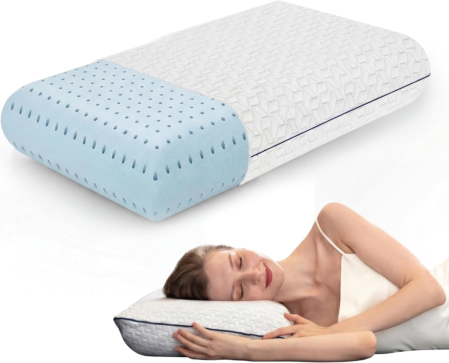 King Size Memory Foam Pillows - Firm Pillow - King Size 1-Pack