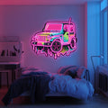 UV Printed Jeep Neon Wall Art- LV0078