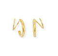 MICKY DOUBLE HUGGIE HOOP EARRINGS 2 IN 1