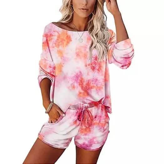 2-Piece Set: Leo Rosi Women Casual Nat Tie Dye Lounge Set