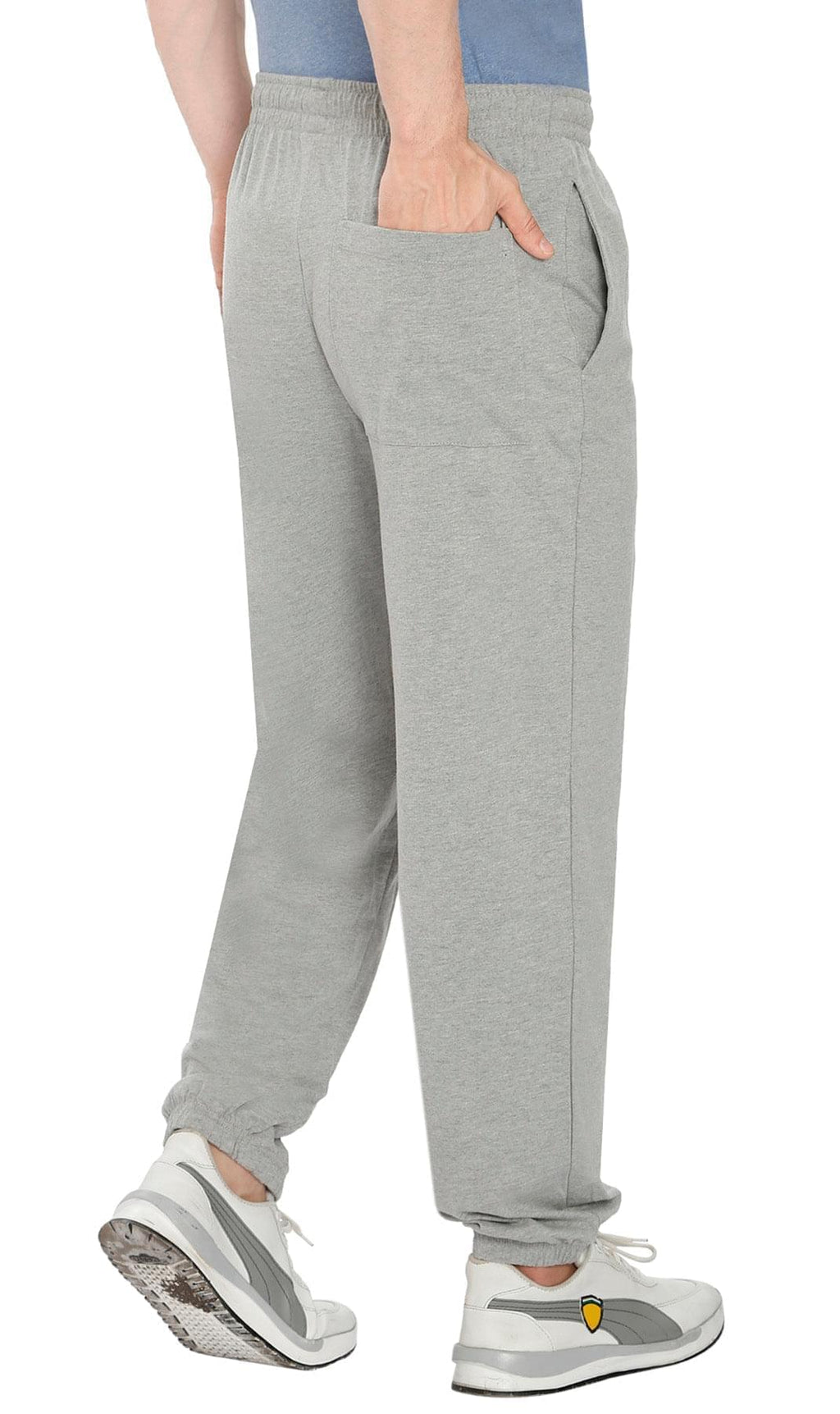 Men's Pull-On Elastic Waist Knit Pants — Relaxed Fit Lounge Pants