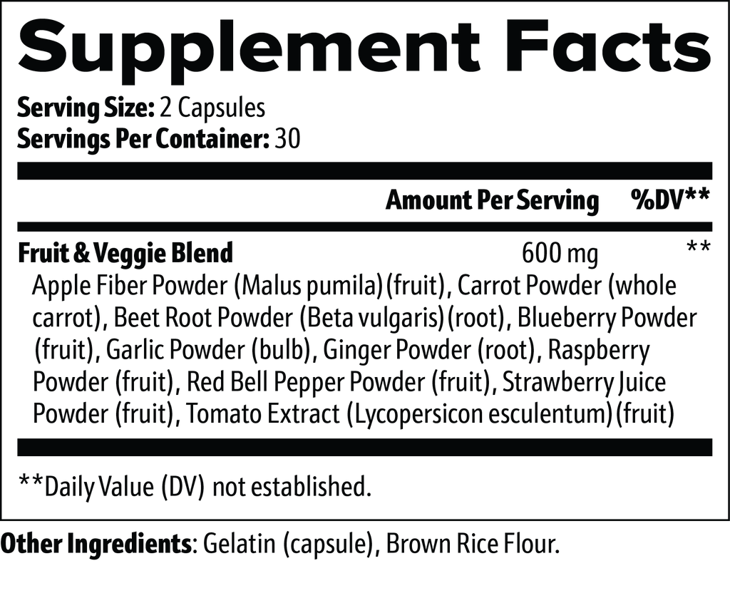 Natural Fruits and Veggies Capsules