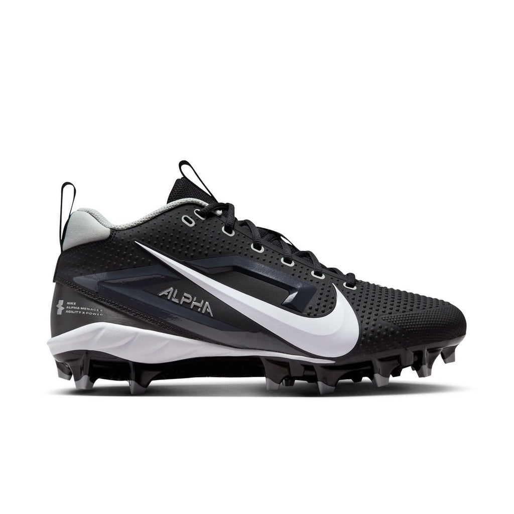 Nike Alpha Menace 4 Varsity Molded Football Cleats SZ 8 Black | White