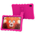 BYYBUO Kids Tablet 10.1 inch Android 13 Tablet for Kids 4GB RAM 32GB ROM 5000mAh Battery Toddler Tablets with Bluetooth WiFi Parental Control Dual Camera Shockproof Case (Pink)