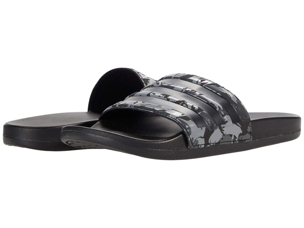 adidas Mens Adilette Comfort Slides Sandal Grey/Core Black/Grey 7