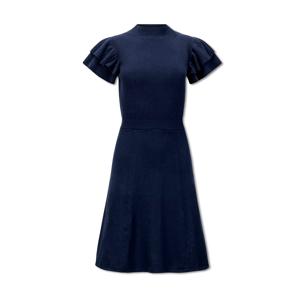 Flutter Sleeve Sweater Dress