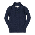 Organic Mock Neck Cable Sweater