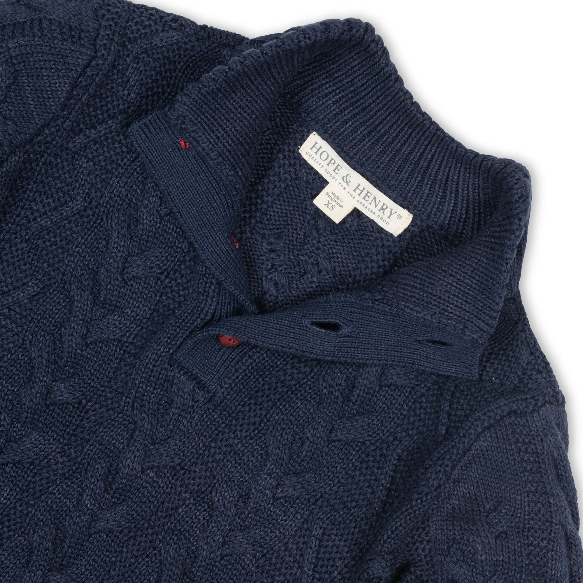 Organic Mock Neck Cable Sweater