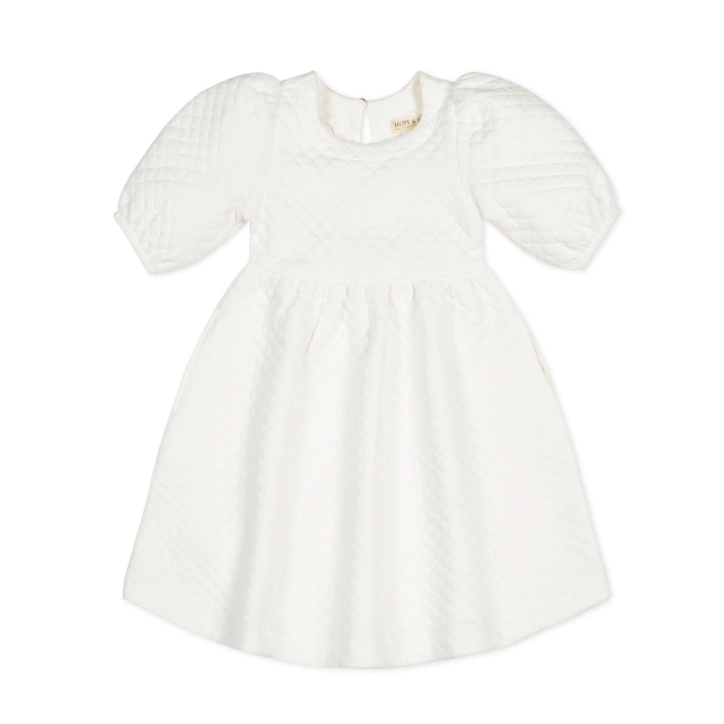 Quilted Puff Sleeve Dress