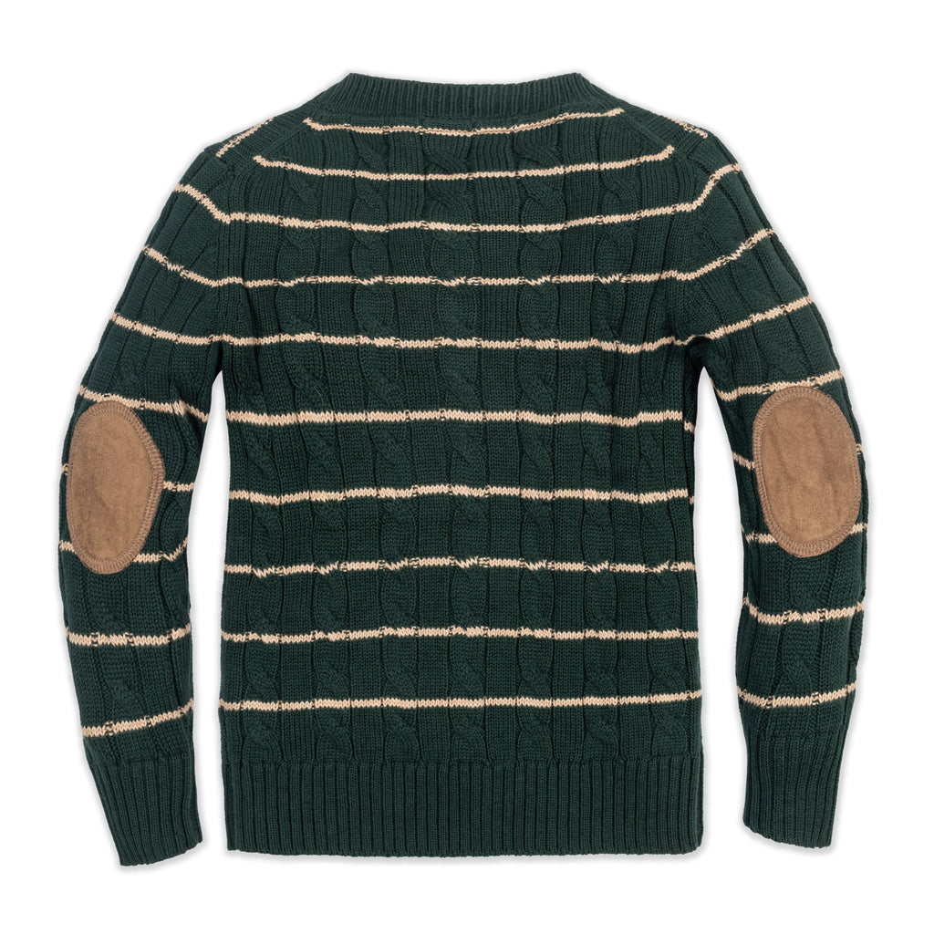 Organic Sweater Henley with Elbow Patches