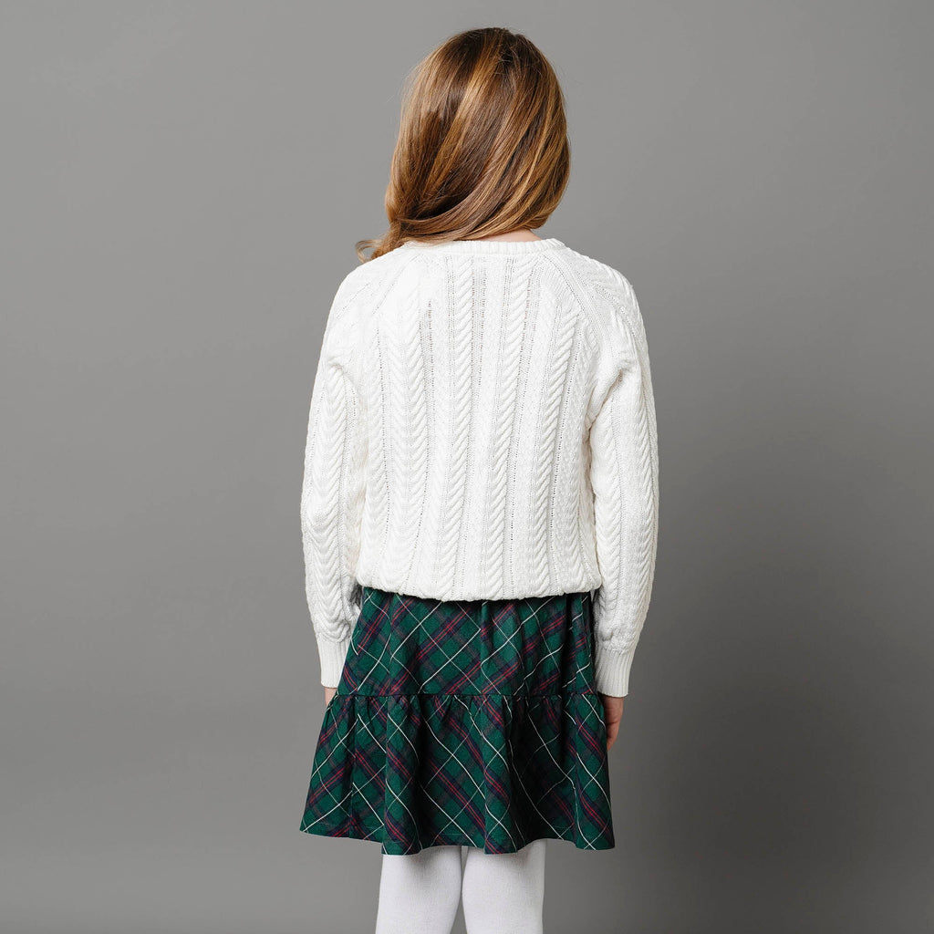 Organic Raglan Cable Sweater - Baby