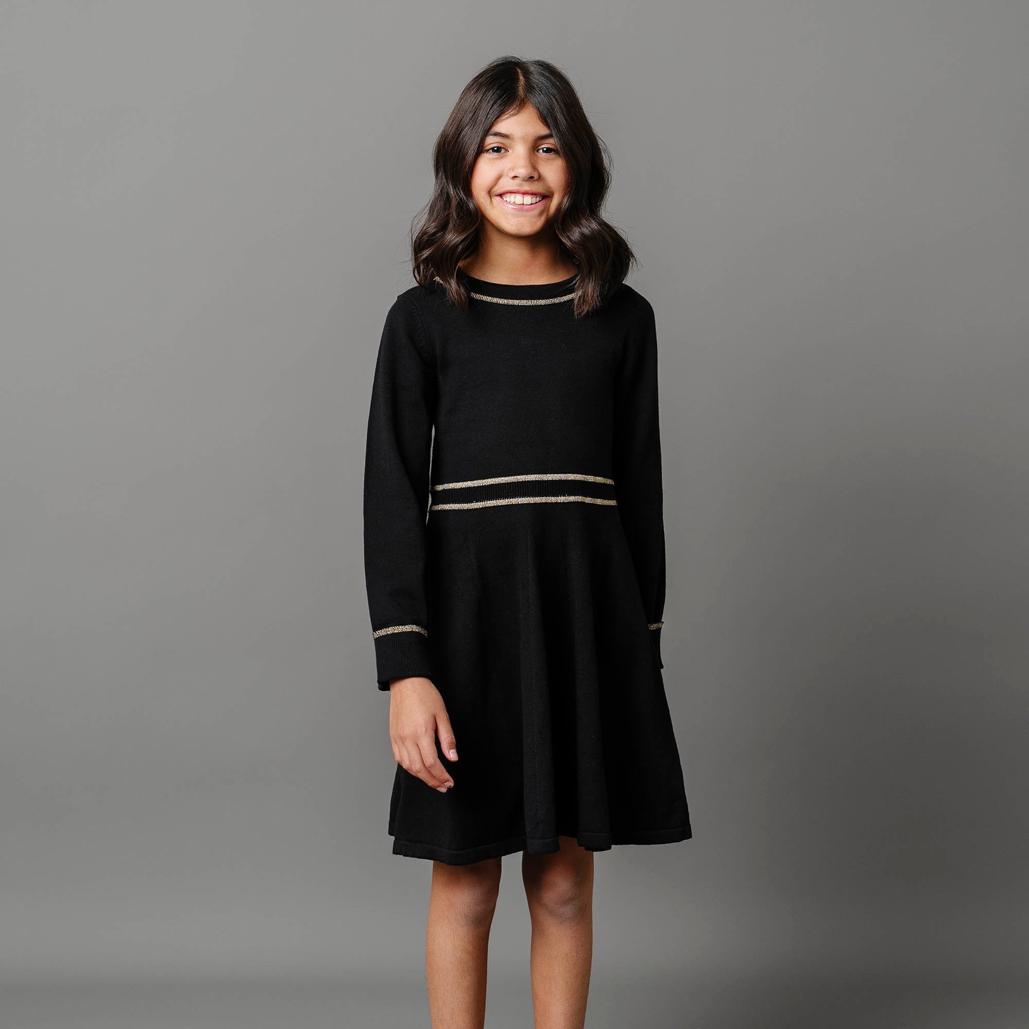 Organic Gold Tipped Sweater Dress