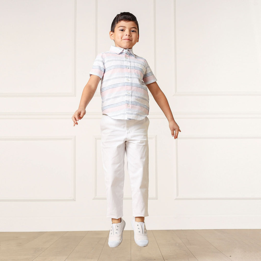 Linen Short Sleeve Button Down Shirt
