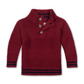Organic Mock Neck Stripe Sweater
