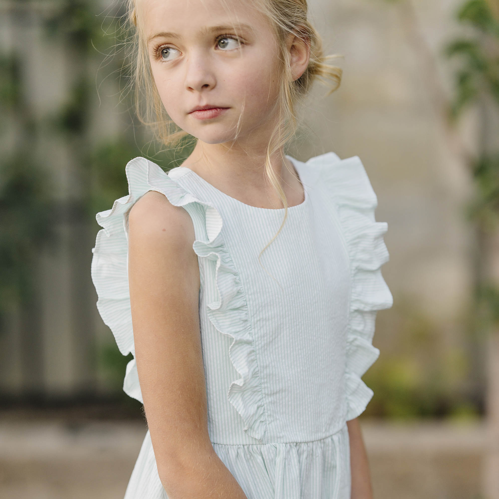 Organic Flutter Sleeve Open Back Dress