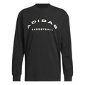 adidas Mens Select Long Sleeve Basketball T-Shirt Black/Cloud White