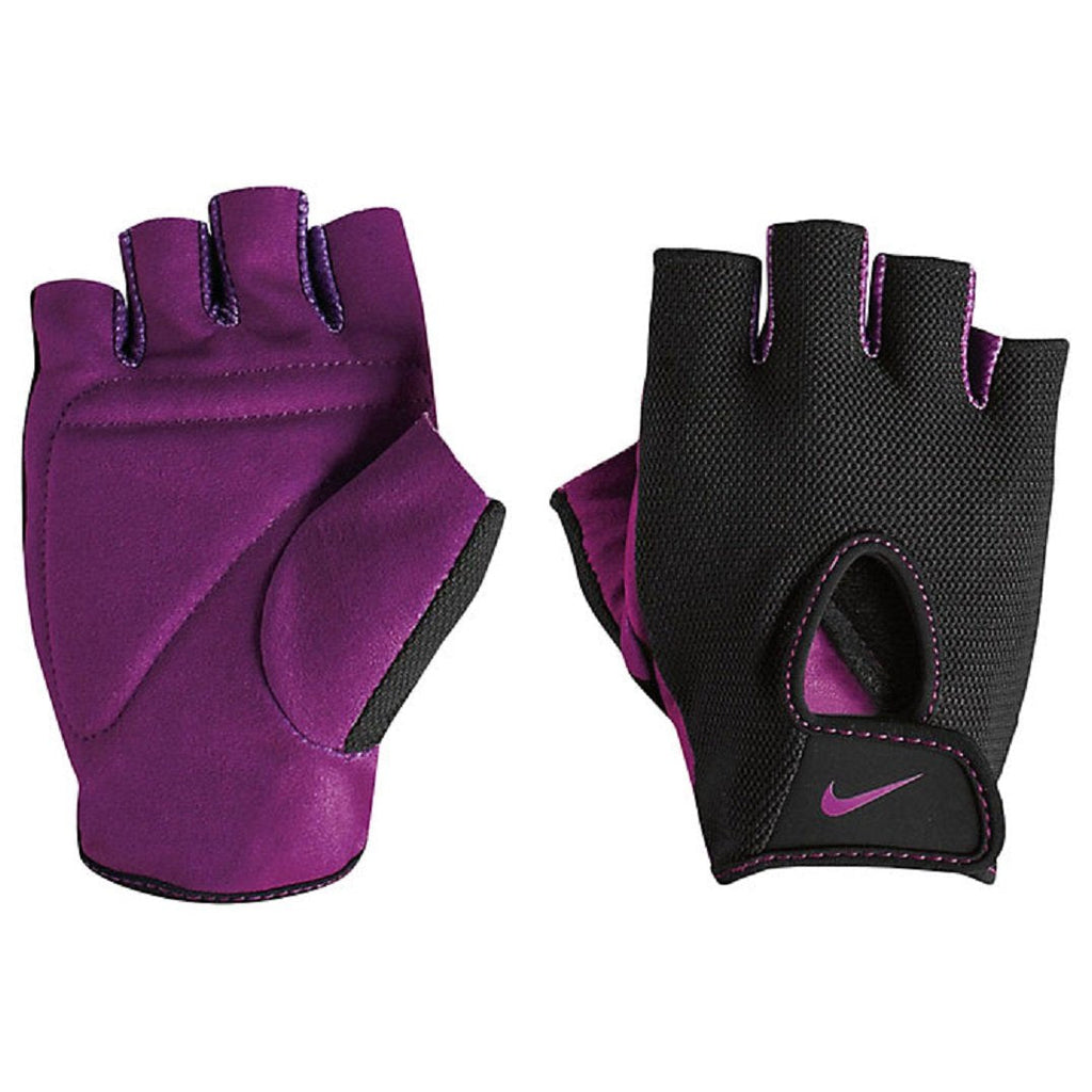 Nike Womens Fundamental Training Gloves (Black/Bold Berry Large)